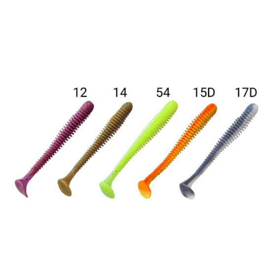 Crazy Fish Vibro Worm 85 mm Floating M94 Kalmaras 5 vnt. (12-85-M94-6-F) Crazy Fish Vibro Worm 85 mm Floating M94 Kalmaras 5 vnt. (12-85-M94-6-F)