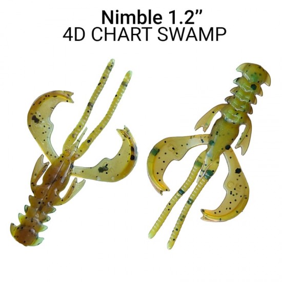 Crazy Fish Nimble 30 mm Kalmaras 16 vnt. (76-30-4d-6) Crazy Fish Nimble 30 mm Kalmaras 16 vnt. (76-30-4d-6)