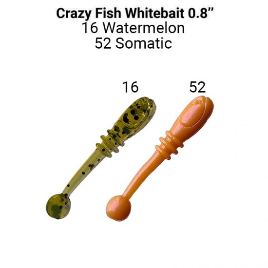 Crazy Fish Whitebait 20mm Kalmaras 16-20-16/52-6