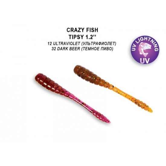 Crazy Fish Tipsy 30 mm Kalmaras 16 vnt. (69-30-12/32-6)