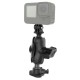 RAM® „GoPro“ bazė ir veiksmo kameros adapteris su trumpa rankena