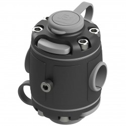 BORIKA FMr225 dviejų lizdų tvirtinimo sistema 22 / 25 mm apvaliems bėgeliams ir stovams, juoda