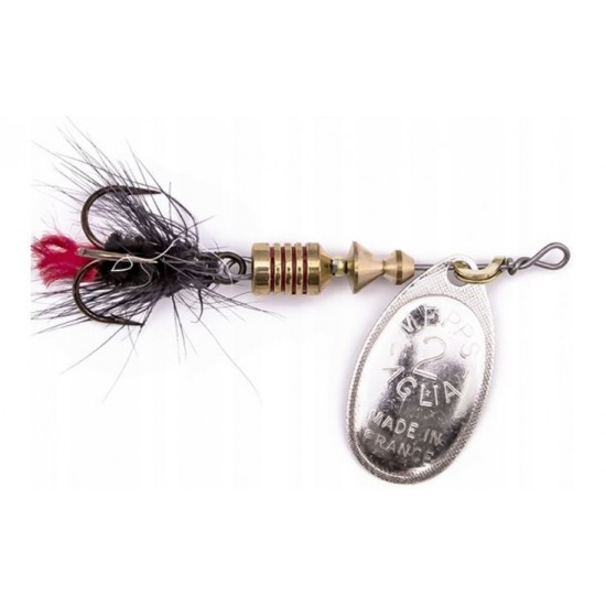 Mepps Aglia Mouche Silver/Black Fly #0 2.5g