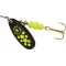 Mepps Black Fury Black/Chartreuse Dots #4 8g